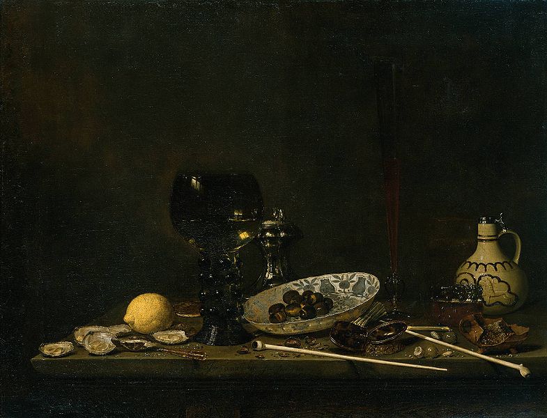 Jan van de Velde Still life with wineglass